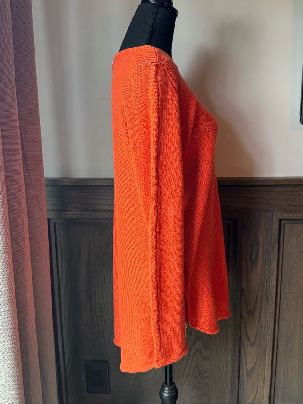Michael Kors Women's Bright Orange Boatneck Pullover medium - Picture 5 of 10